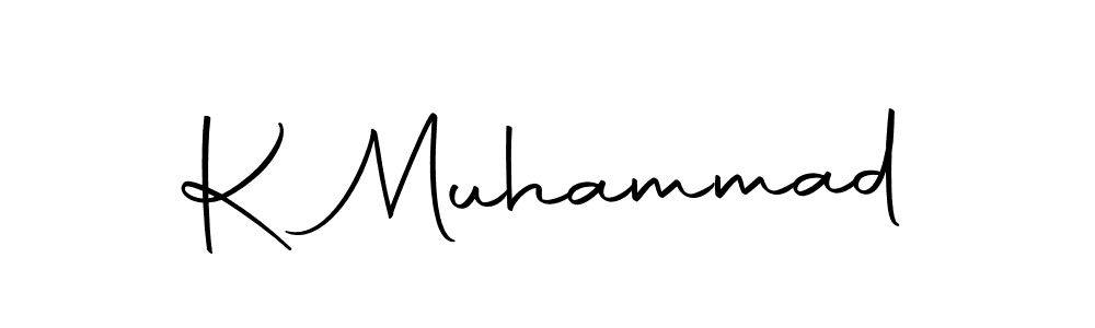 How to make K Muhammad name signature. Use Autography-DOLnW style for creating short signs online. This is the latest handwritten sign. K Muhammad signature style 10 images and pictures png