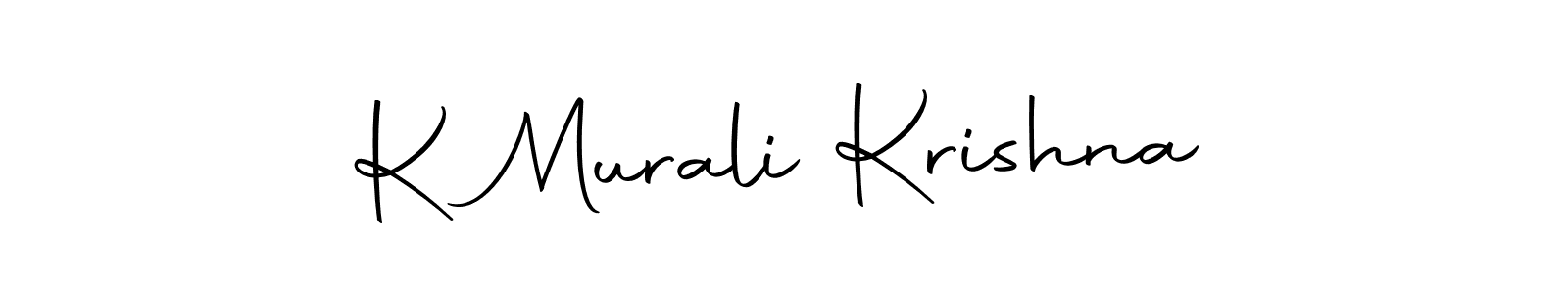 You should practise on your own different ways (Autography-DOLnW) to write your name (K Murali Krishna) in signature. don't let someone else do it for you. K Murali Krishna signature style 10 images and pictures png