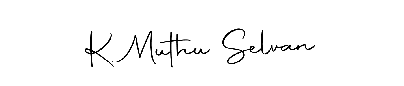 The best way (Autography-DOLnW) to make a short signature is to pick only two or three words in your name. The name K Muthu Selvan include a total of six letters. For converting this name. K Muthu Selvan signature style 10 images and pictures png