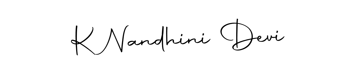 Make a beautiful signature design for name K Nandhini Devi. With this signature (Autography-DOLnW) style, you can create a handwritten signature for free. K Nandhini Devi signature style 10 images and pictures png