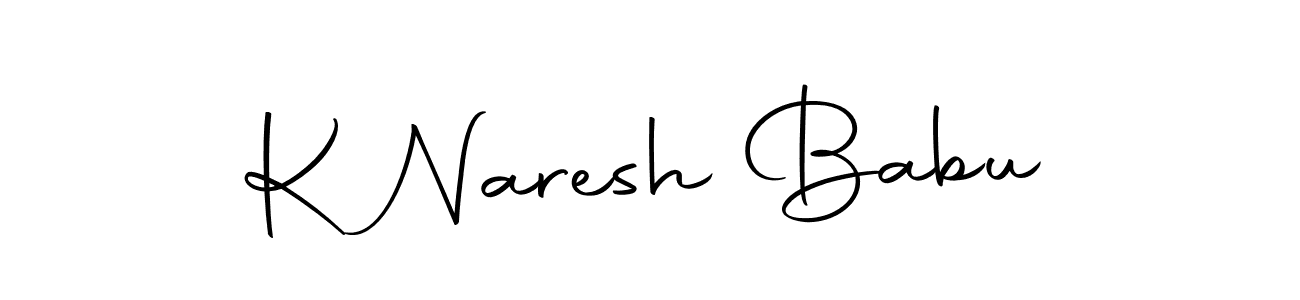 Create a beautiful signature design for name K Naresh Babu. With this signature (Autography-DOLnW) fonts, you can make a handwritten signature for free. K Naresh Babu signature style 10 images and pictures png