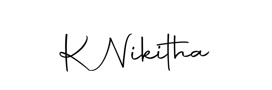 The best way (Autography-DOLnW) to make a short signature is to pick only two or three words in your name. The name K Nikitha include a total of six letters. For converting this name. K Nikitha signature style 10 images and pictures png
