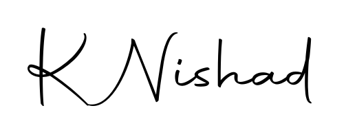 An effortless, minimalist signature concept for K Nishad using Autography-DOLnW design. Clean lines that look great on any document. K Nishad signature style 10 images and pictures png