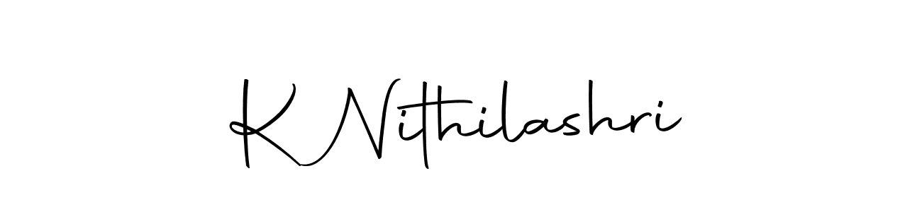 Also we have K Nithilashri name is the best signature style. Create professional handwritten signature collection using Autography-DOLnW autograph style. K Nithilashri signature style 10 images and pictures png