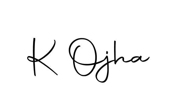 The best way (Autography-DOLnW) to make a short signature is to pick only two or three words in your name. The name K Ojha include a total of six letters. For converting this name. K Ojha signature style 10 images and pictures png