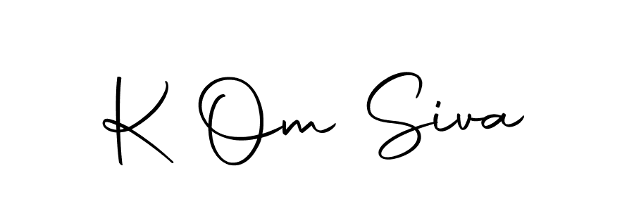 You should practise on your own different ways (Autography-DOLnW) to write your name (K Om Siva) in signature. don't let someone else do it for you. K Om Siva signature style 10 images and pictures png