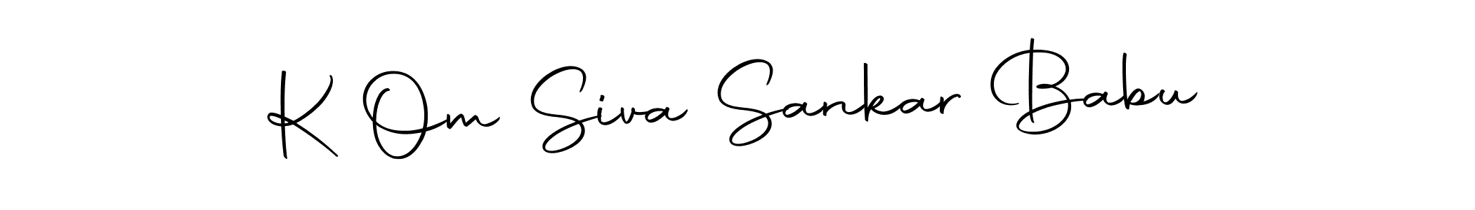 How to make K Om Siva Sankar Babu name signature. Use Autography-DOLnW style for creating short signs online. This is the latest handwritten sign. K Om Siva Sankar Babu signature style 10 images and pictures png