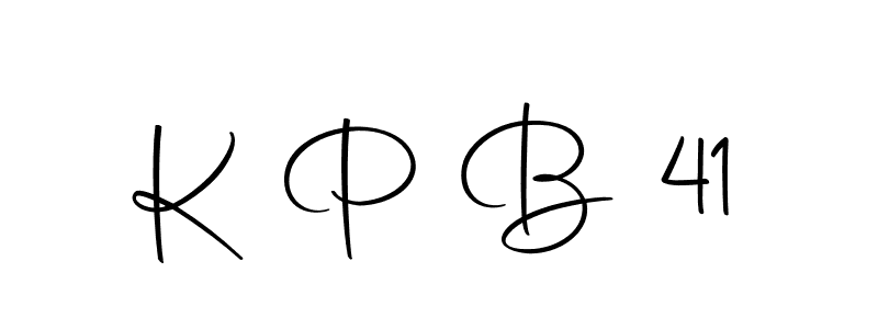 Design your own signature with our free online signature maker. With this signature software, you can create a handwritten (Autography-DOLnW) signature for name K P B 41. K P B 41 signature style 10 images and pictures png