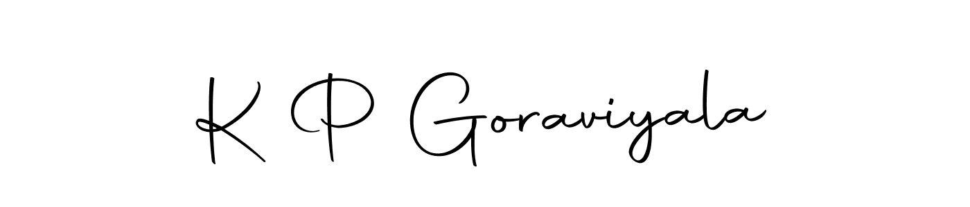 How to make K P Goraviyala name signature. Use Autography-DOLnW style for creating short signs online. This is the latest handwritten sign. K P Goraviyala signature style 10 images and pictures png