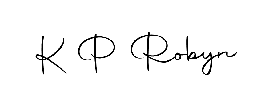 Use a signature maker to create a handwritten signature online. With this signature software, you can design (Autography-DOLnW) your own signature for name K P Robyn. K P Robyn signature style 10 images and pictures png