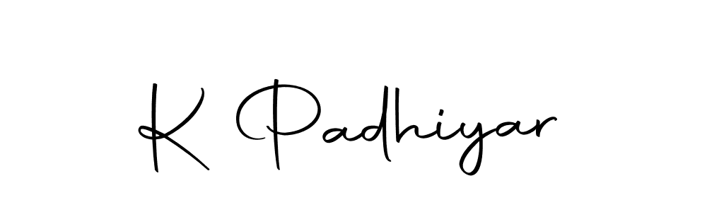 Use a signature maker to create a handwritten signature online. With this signature software, you can design (Autography-DOLnW) your own signature for name K Padhiyar. K Padhiyar signature style 10 images and pictures png