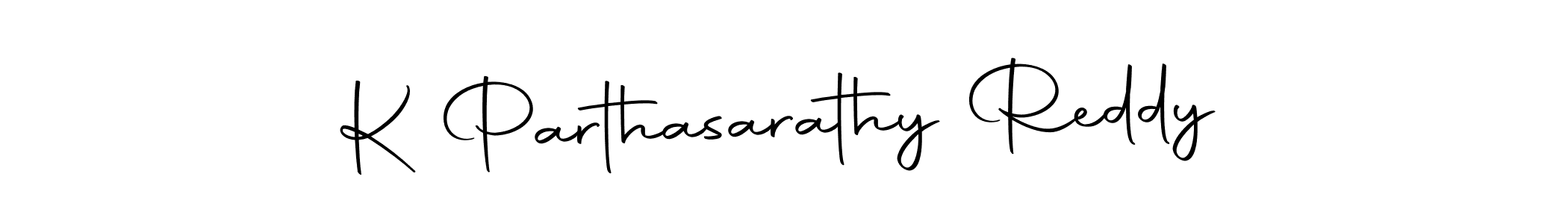 This is the best signature style for the K Parthasarathy Reddy name. Also you like these signature font (Autography-DOLnW). Mix name signature. K Parthasarathy Reddy signature style 10 images and pictures png