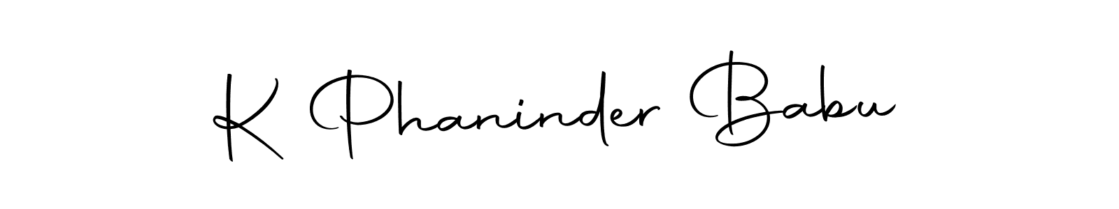 How to make K Phaninder Babu name signature. Use Autography-DOLnW style for creating short signs online. This is the latest handwritten sign. K Phaninder Babu signature style 10 images and pictures png