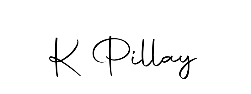 The best way (Autography-DOLnW) to make a short signature is to pick only two or three words in your name. The name K Pillay include a total of six letters. For converting this name. K Pillay signature style 10 images and pictures png