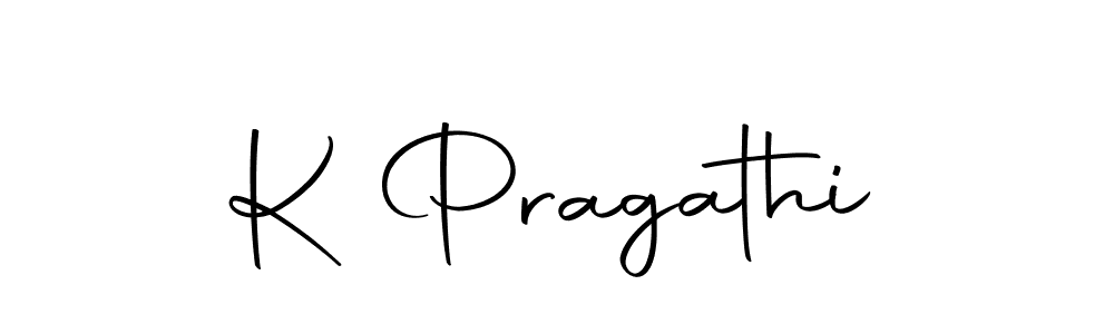 Also we have K Pragathi name is the best signature style. Create professional handwritten signature collection using Autography-DOLnW autograph style. K Pragathi signature style 10 images and pictures png