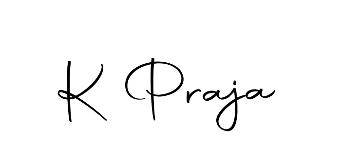 The best way (Autography-DOLnW) to make a short signature is to pick only two or three words in your name. The name K Praja include a total of six letters. For converting this name. K Praja signature style 10 images and pictures png