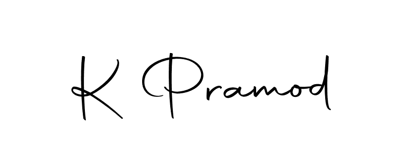 Create a beautiful signature design for name K Pramod. With this signature (Autography-DOLnW) fonts, you can make a handwritten signature for free. K Pramod signature style 10 images and pictures png