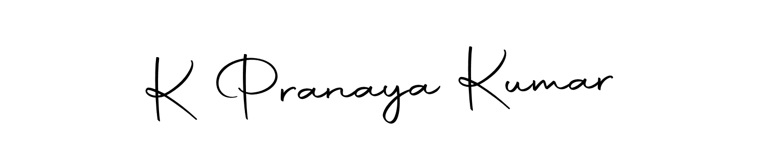 Make a short K Pranaya Kumar signature style. Manage your documents anywhere anytime using Autography-DOLnW. Create and add eSignatures, submit forms, share and send files easily. K Pranaya Kumar signature style 10 images and pictures png