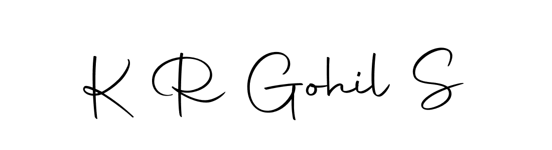 Make a beautiful signature design for name K R Gohil S. With this signature (Autography-DOLnW) style, you can create a handwritten signature for free. K R Gohil S signature style 10 images and pictures png