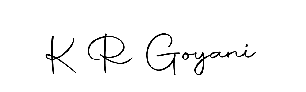 The best way (Autography-DOLnW) to make a short signature is to pick only two or three words in your name. The name K R Goyani include a total of six letters. For converting this name. K R Goyani signature style 10 images and pictures png