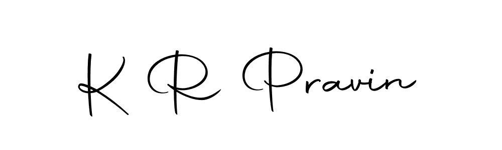 if you are searching for the best signature style for your name K R Pravin. so please give up your signature search. here we have designed multiple signature styles  using Autography-DOLnW. K R Pravin signature style 10 images and pictures png