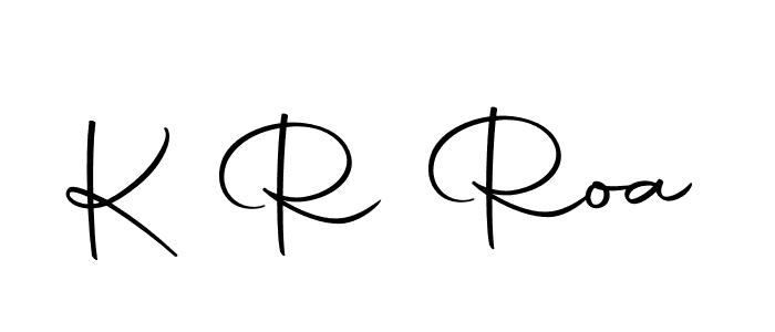 You should practise on your own different ways (Autography-DOLnW) to write your name (K R Roa) in signature. don't let someone else do it for you. K R Roa signature style 10 images and pictures png