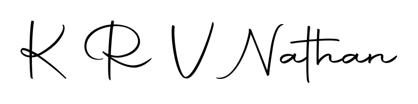 Enhance your business communications with K R V Nathan signature in Autography-DOLnW lettering. Clean, modern, and universally compatible. K R V Nathan signature style 10 images and pictures png
