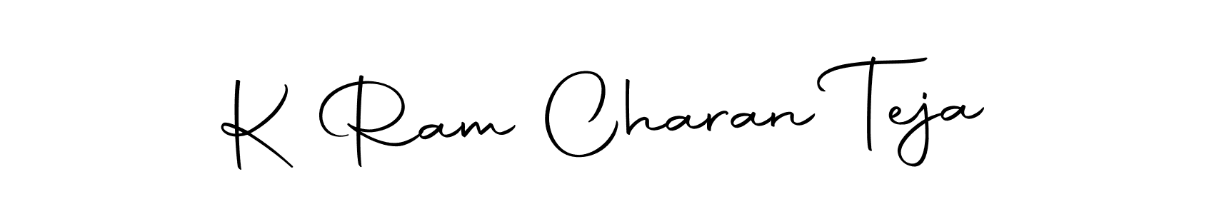 The best way (Autography-DOLnW) to make a short signature is to pick only two or three words in your name. The name K Ram Charan Teja include a total of six letters. For converting this name. K Ram Charan Teja signature style 10 images and pictures png