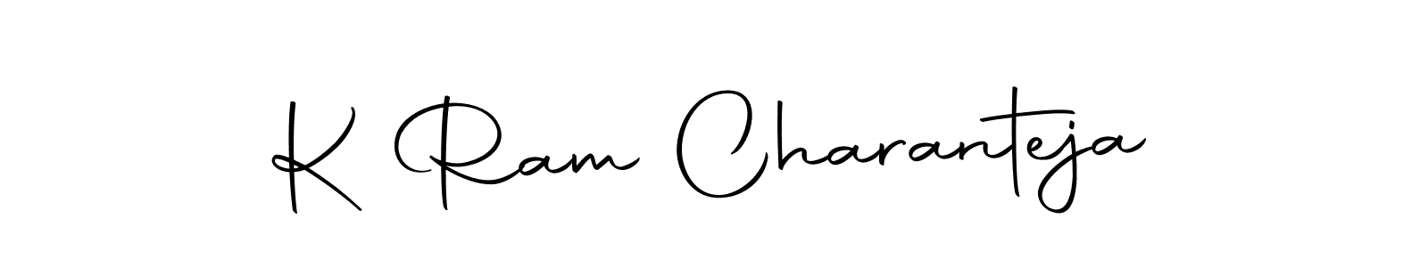 Use a signature maker to create a handwritten signature online. With this signature software, you can design (Autography-DOLnW) your own signature for name K Ram Charanteja. K Ram Charanteja signature style 10 images and pictures png
