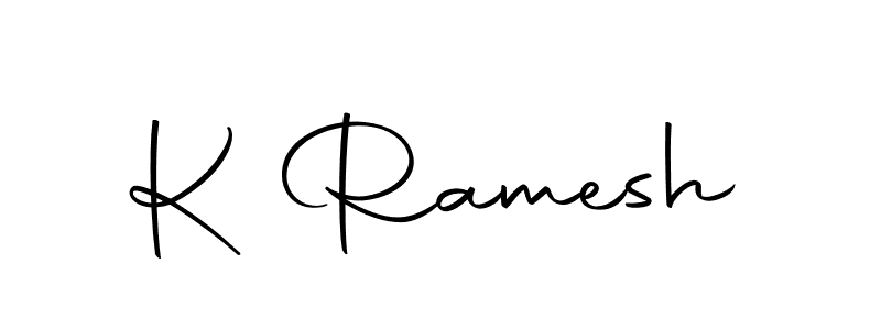 The best way (Autography-DOLnW) to make a short signature is to pick only two or three words in your name. The name K Ramesh include a total of six letters. For converting this name. K Ramesh signature style 10 images and pictures png