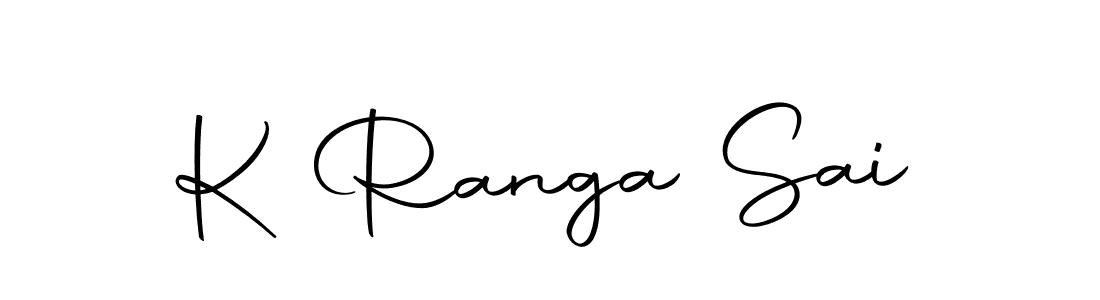 Create a beautiful signature design for name K Ranga Sai. With this signature (Autography-DOLnW) fonts, you can make a handwritten signature for free. K Ranga Sai signature style 10 images and pictures png