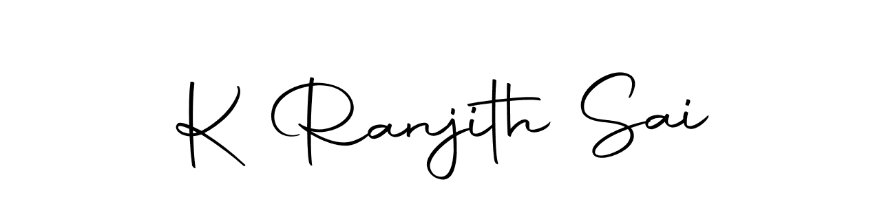 You should practise on your own different ways (Autography-DOLnW) to write your name (K Ranjith Sai) in signature. don't let someone else do it for you. K Ranjith Sai signature style 10 images and pictures png