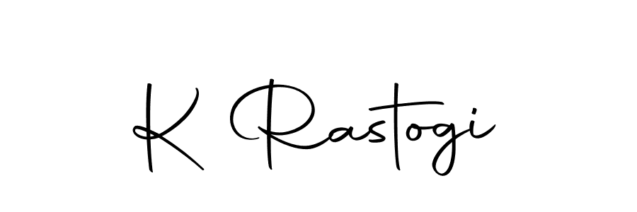 How to make K Rastogi name signature. Use Autography-DOLnW style for creating short signs online. This is the latest handwritten sign. K Rastogi signature style 10 images and pictures png