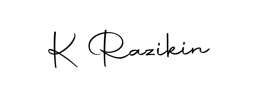 Also we have K Razikin name is the best signature style. Create professional handwritten signature collection using Autography-DOLnW autograph style. K Razikin signature style 10 images and pictures png