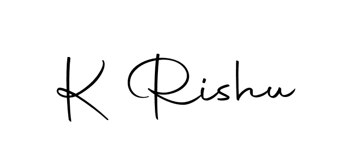 Make a beautiful signature design for name K Rishu. With this signature (Autography-DOLnW) style, you can create a handwritten signature for free. K Rishu signature style 10 images and pictures png