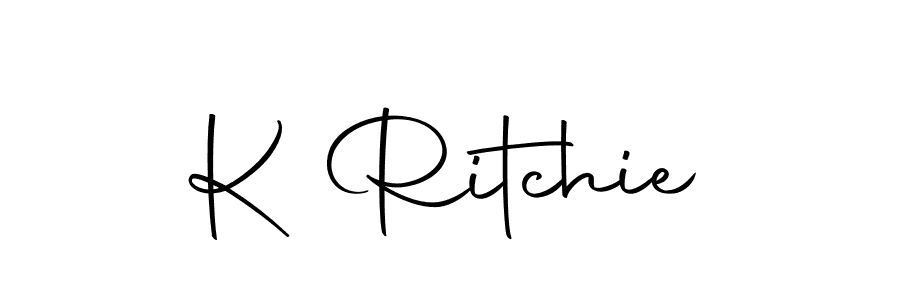 Create a beautiful signature design for name K Ritchie. With this signature (Autography-DOLnW) fonts, you can make a handwritten signature for free. K Ritchie signature style 10 images and pictures png