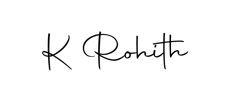 Use a signature maker to create a handwritten signature online. With this signature software, you can design (Autography-DOLnW) your own signature for name K Rohith. K Rohith signature style 10 images and pictures png