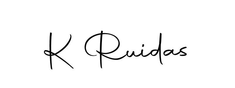 Make a beautiful signature design for name K Ruidas. With this signature (Autography-DOLnW) style, you can create a handwritten signature for free. K Ruidas signature style 10 images and pictures png