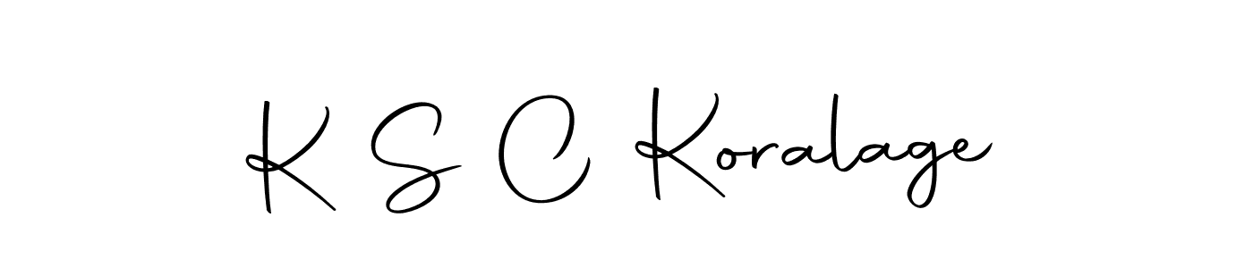 K S C Koralage stylish signature style. Best Handwritten Sign (Autography-DOLnW) for my name. Handwritten Signature Collection Ideas for my name K S C Koralage. K S C Koralage signature style 10 images and pictures png