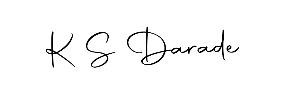 You should practise on your own different ways (Autography-DOLnW) to write your name (K S Darade) in signature. don't let someone else do it for you. K S Darade signature style 10 images and pictures png