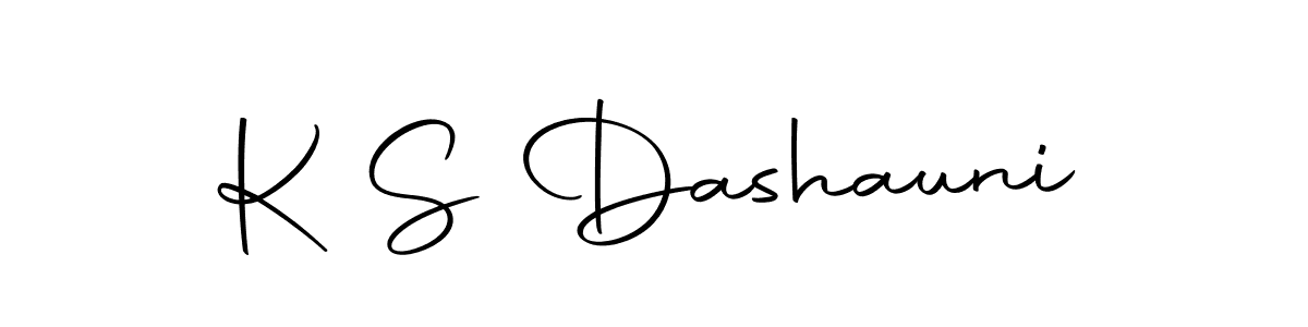 K S Dashauni stylish signature style. Best Handwritten Sign (Autography-DOLnW) for my name. Handwritten Signature Collection Ideas for my name K S Dashauni. K S Dashauni signature style 10 images and pictures png