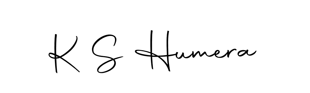 Create a beautiful signature design for name K S Humera. With this signature (Autography-DOLnW) fonts, you can make a handwritten signature for free. K S Humera signature style 10 images and pictures png