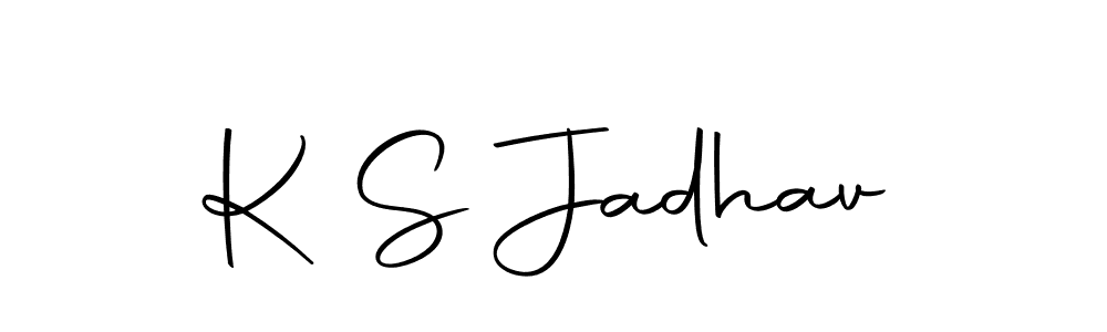 The best way (Autography-DOLnW) to make a short signature is to pick only two or three words in your name. The name K S Jadhav include a total of six letters. For converting this name. K S Jadhav signature style 10 images and pictures png