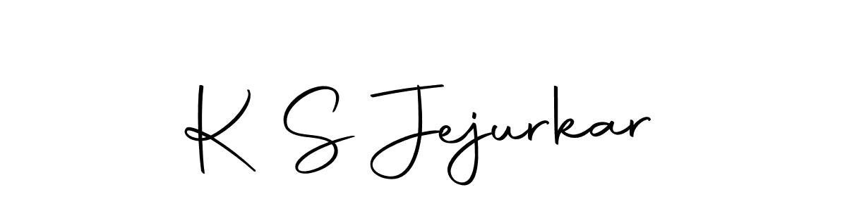 You should practise on your own different ways (Autography-DOLnW) to write your name (K S Jejurkar) in signature. don't let someone else do it for you. K S Jejurkar signature style 10 images and pictures png