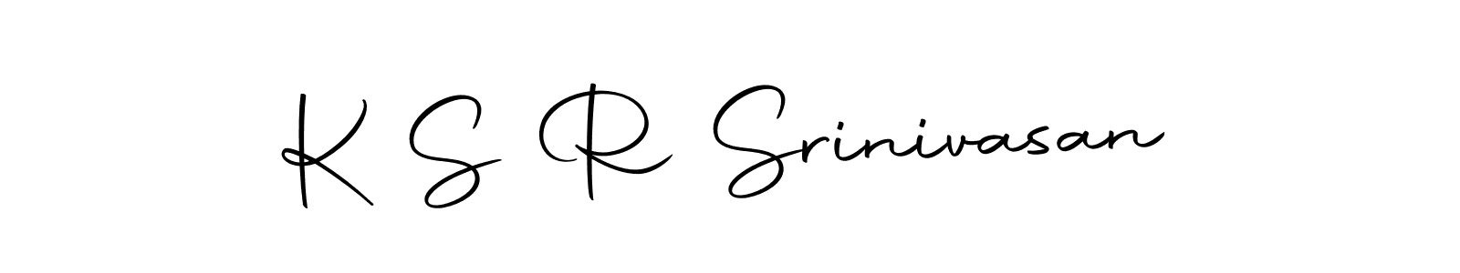 The best way (Autography-DOLnW) to make a short signature is to pick only two or three words in your name. The name K S R Srinivasan include a total of six letters. For converting this name. K S R Srinivasan signature style 10 images and pictures png