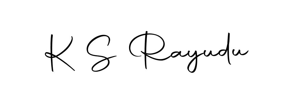 Make a short K S Rayudu signature style. Manage your documents anywhere anytime using Autography-DOLnW. Create and add eSignatures, submit forms, share and send files easily. K S Rayudu signature style 10 images and pictures png