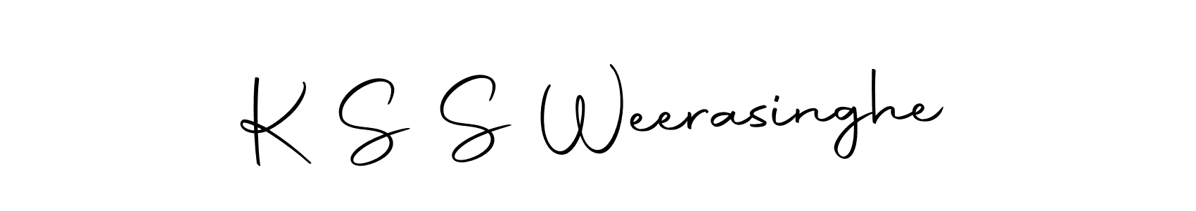 Create a beautiful signature design for name K S S Weerasinghe. With this signature (Autography-DOLnW) fonts, you can make a handwritten signature for free. K S S Weerasinghe signature style 10 images and pictures png