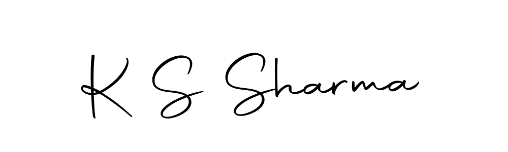 Create a beautiful signature design for name K S Sharma. With this signature (Autography-DOLnW) fonts, you can make a handwritten signature for free. K S Sharma signature style 10 images and pictures png