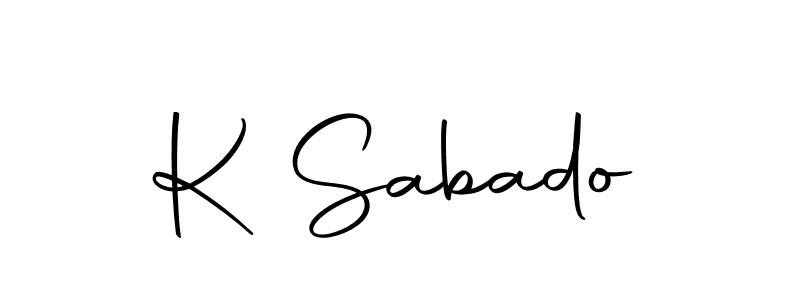 Create a beautiful signature design for name K Sabado. With this signature (Autography-DOLnW) fonts, you can make a handwritten signature for free. K Sabado signature style 10 images and pictures png