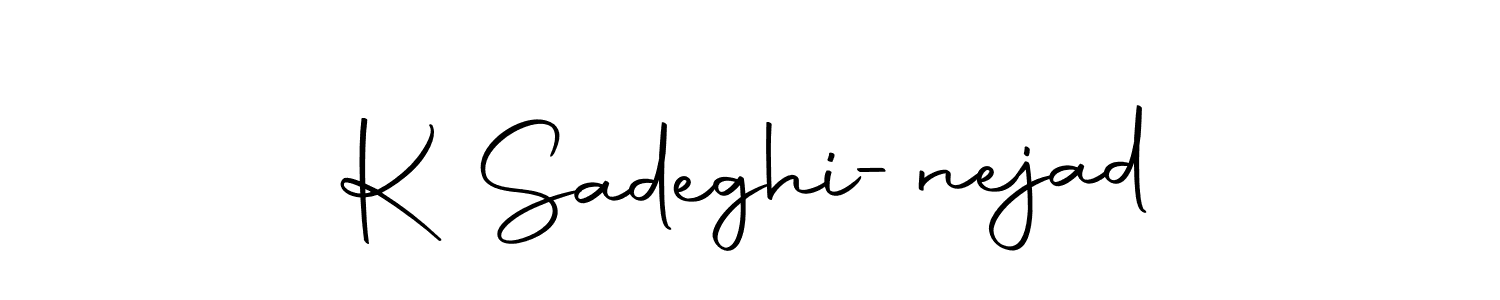 The best way (Autography-DOLnW) to make a short signature is to pick only two or three words in your name. The name K Sadeghi-nejad include a total of six letters. For converting this name. K Sadeghi-nejad signature style 10 images and pictures png